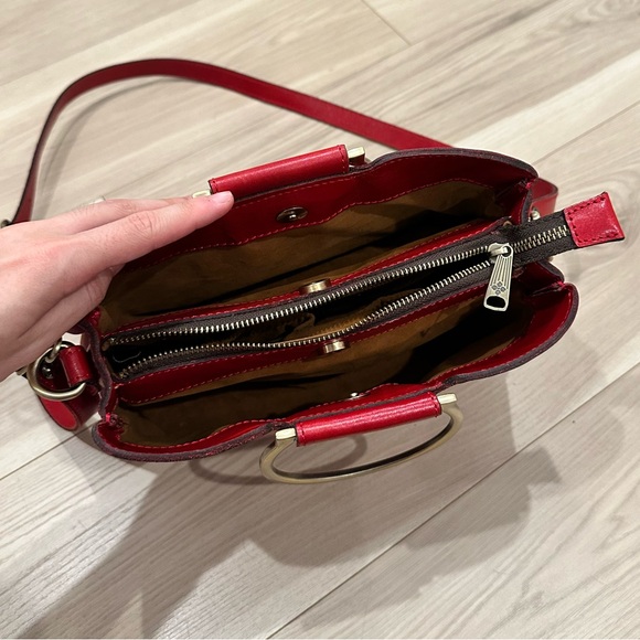 Patricia Nash Women’s Empoli Red Satchel Crossbody Bag - Picture 7 of 12